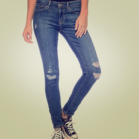 levi's 711 selvedge skinny jeans